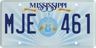 MS license plate MJE461