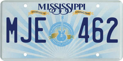 MS license plate MJE462