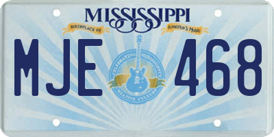 MS license plate MJE468