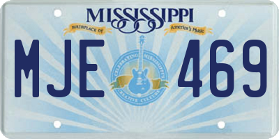 MS license plate MJE469