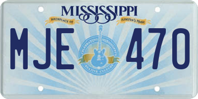 MS license plate MJE470