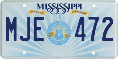 MS license plate MJE472