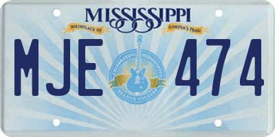 MS license plate MJE474
