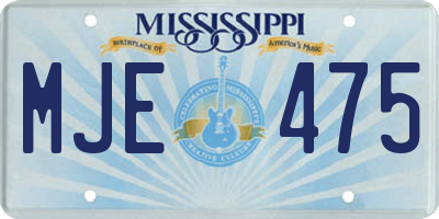 MS license plate MJE475