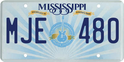 MS license plate MJE480