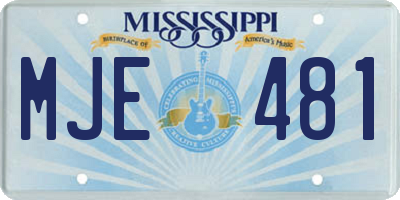 MS license plate MJE481