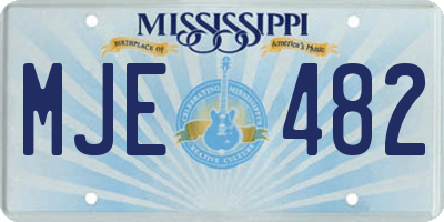 MS license plate MJE482