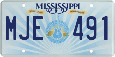 MS license plate MJE491