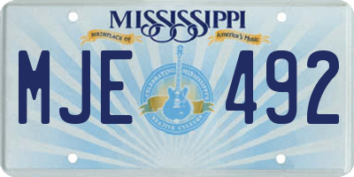 MS license plate MJE492
