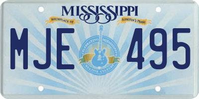 MS license plate MJE495