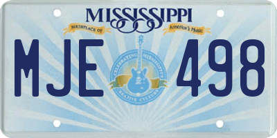 MS license plate MJE498