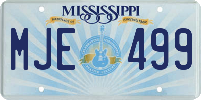 MS license plate MJE499