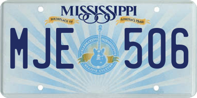 MS license plate MJE506