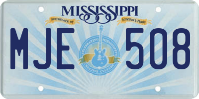 MS license plate MJE508