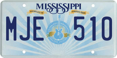 MS license plate MJE510