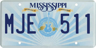 MS license plate MJE511