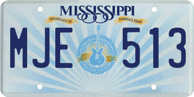 MS license plate MJE513