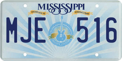 MS license plate MJE516