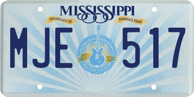 MS license plate MJE517