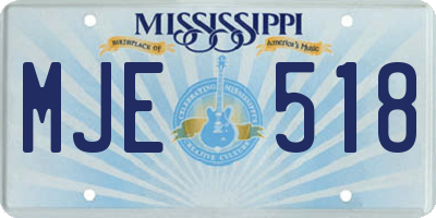 MS license plate MJE518