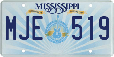 MS license plate MJE519