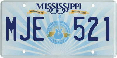 MS license plate MJE521