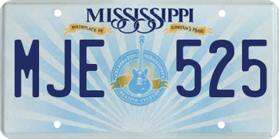 MS license plate MJE525