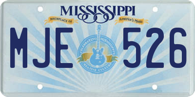 MS license plate MJE526
