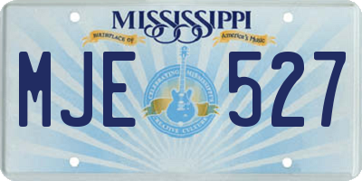 MS license plate MJE527