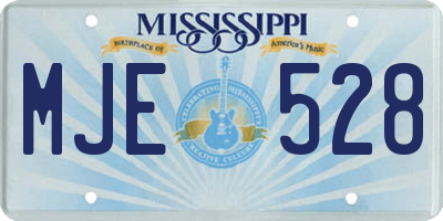 MS license plate MJE528