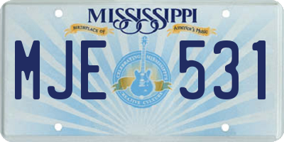 MS license plate MJE531