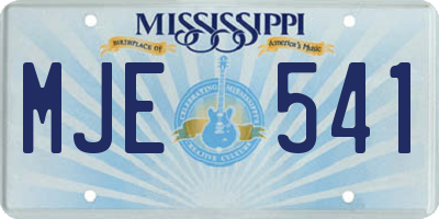 MS license plate MJE541