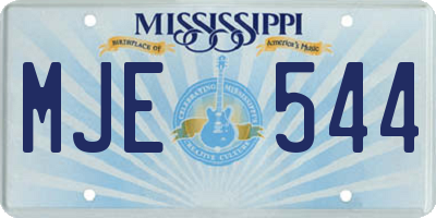 MS license plate MJE544