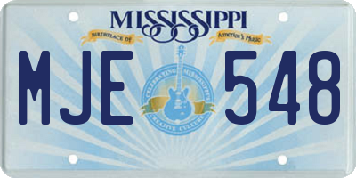 MS license plate MJE548