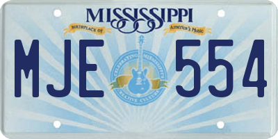 MS license plate MJE554