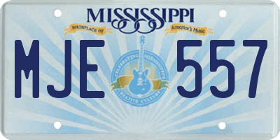 MS license plate MJE557