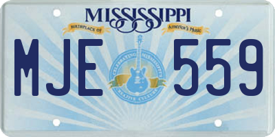 MS license plate MJE559