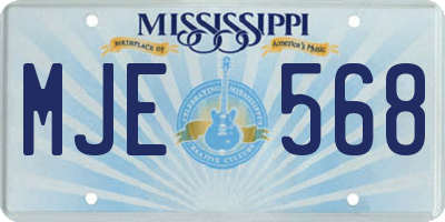 MS license plate MJE568