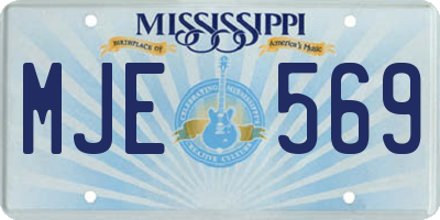 MS license plate MJE569