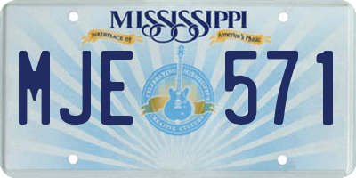 MS license plate MJE571