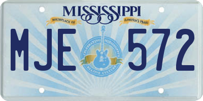 MS license plate MJE572
