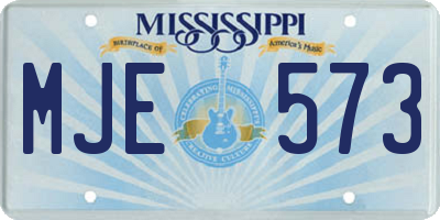 MS license plate MJE573