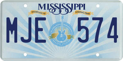 MS license plate MJE574