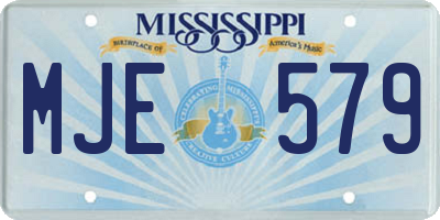 MS license plate MJE579