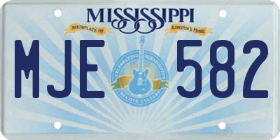 MS license plate MJE582