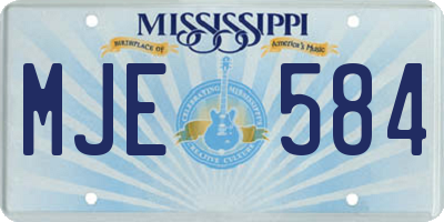 MS license plate MJE584