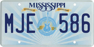 MS license plate MJE586