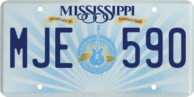 MS license plate MJE590