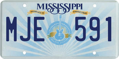 MS license plate MJE591