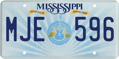 MS license plate MJE596